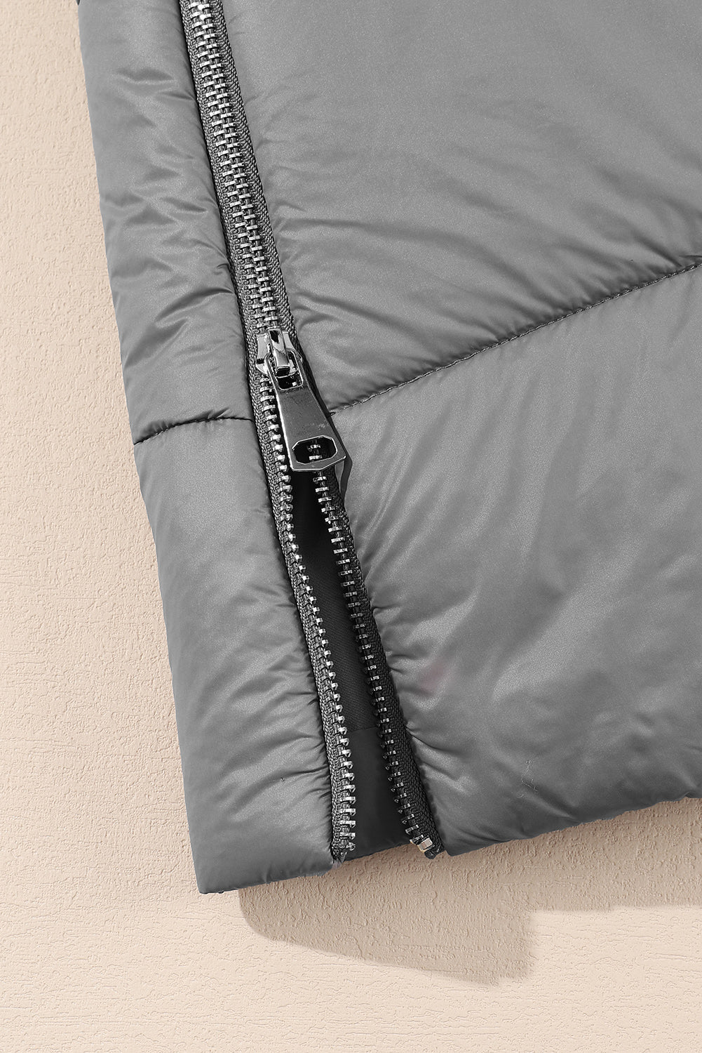 Hooded Long Quilted Vest