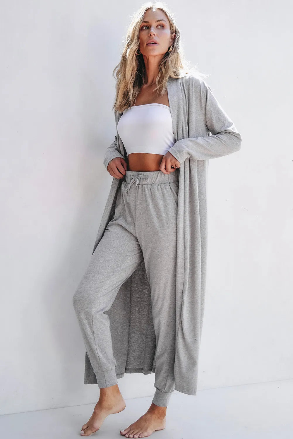 Mara Long Cardigan and Pants Lounge Set in multiple colors
