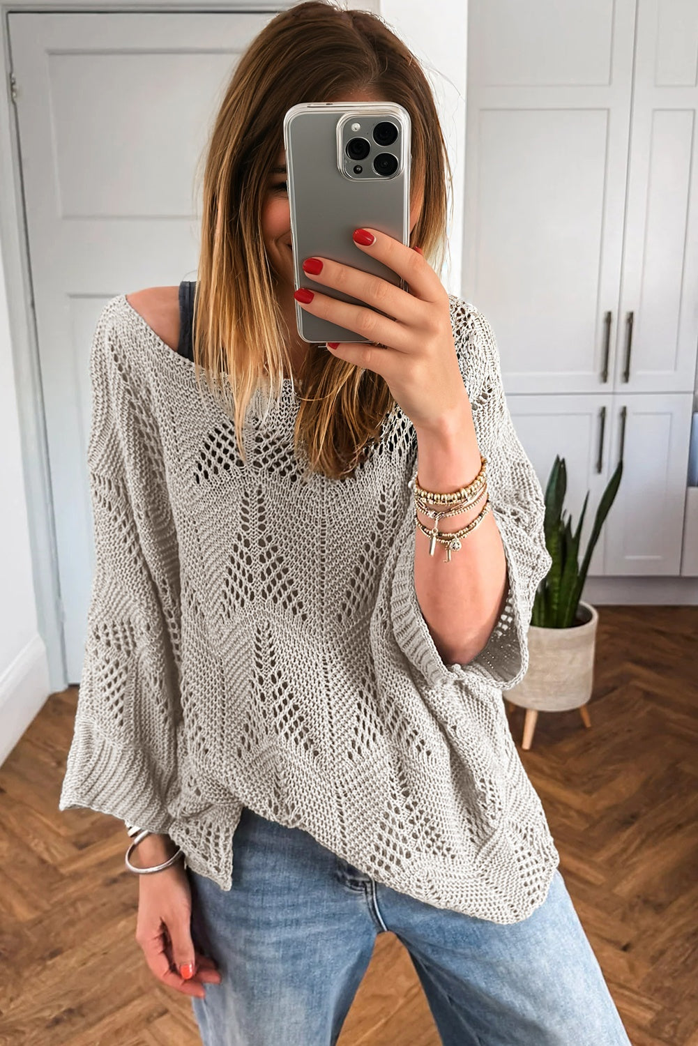 Hollowed Out Drapey Sweater in multiple colors