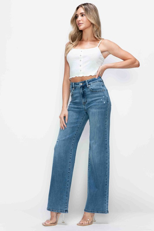The Nadia Jean - High Rise Wide Leg Jeans by bytos