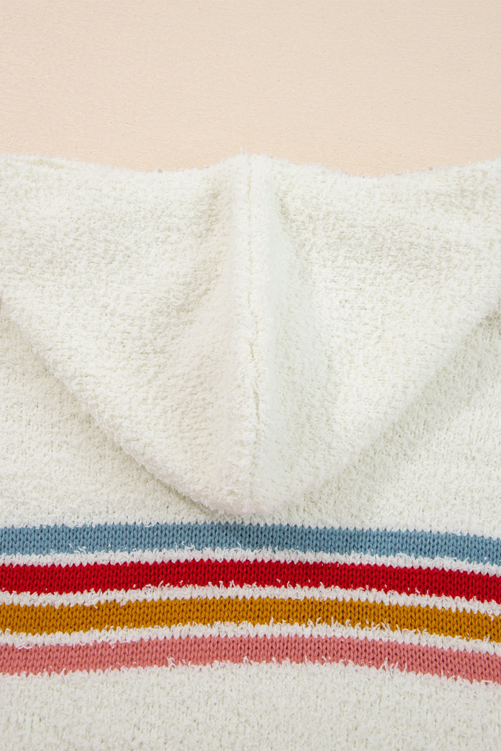 Striped Hooded Popcorn Sweater