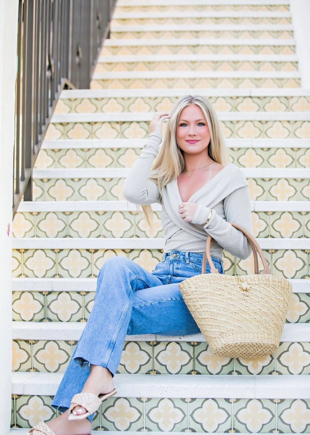 Milly Kate Hand Woven Straw Purse - FINAL SALE