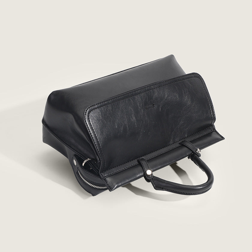 MD Handle Bag in brown and black