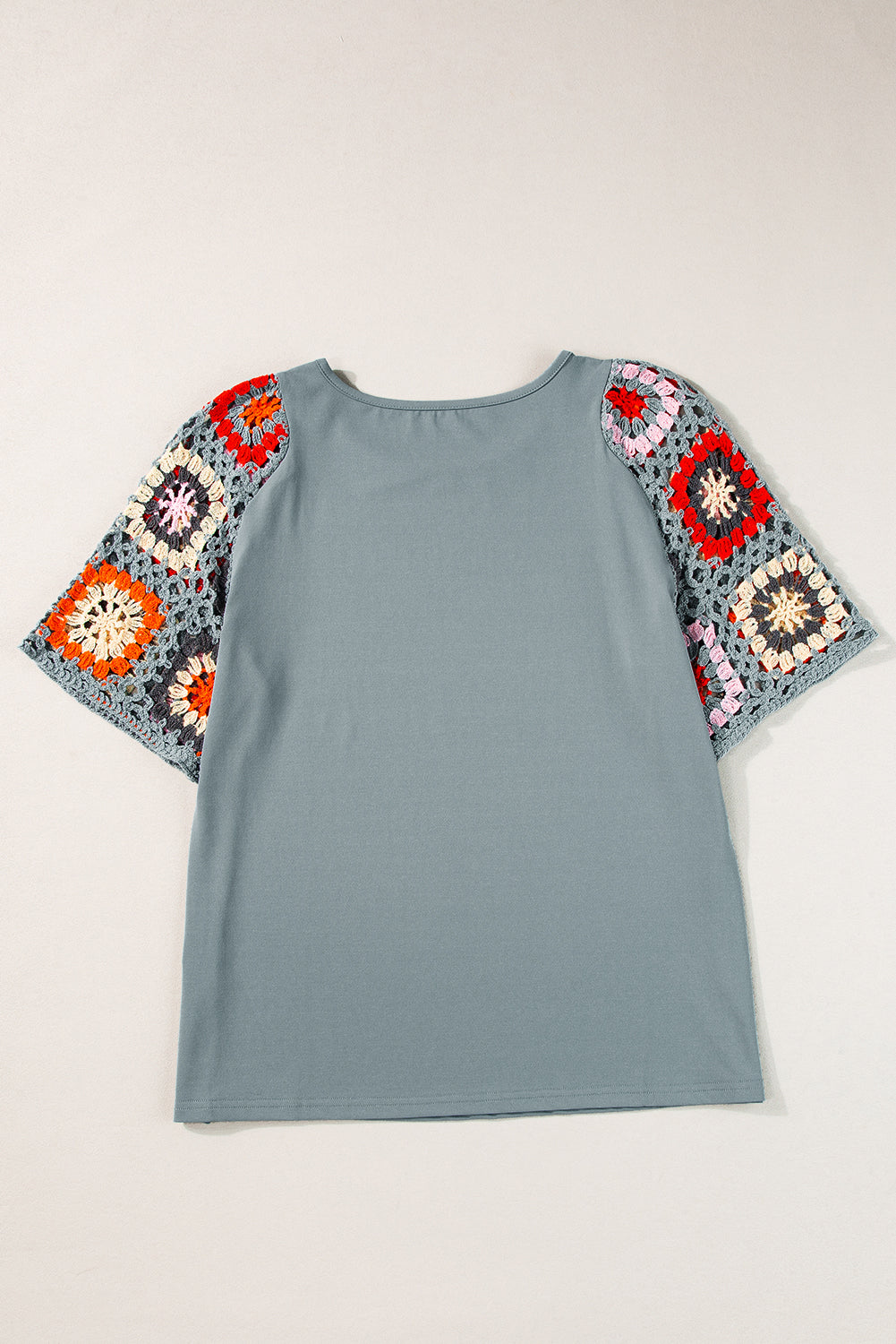Crochet Short Sleeve Blouse