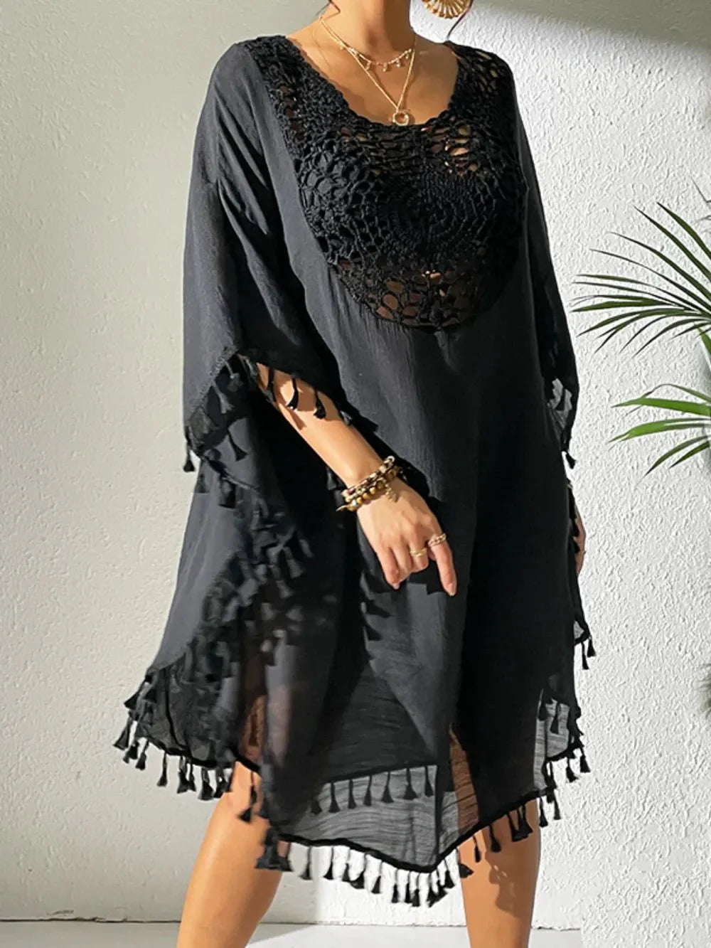 Tassel Cutout Cover-Up in multiple colors