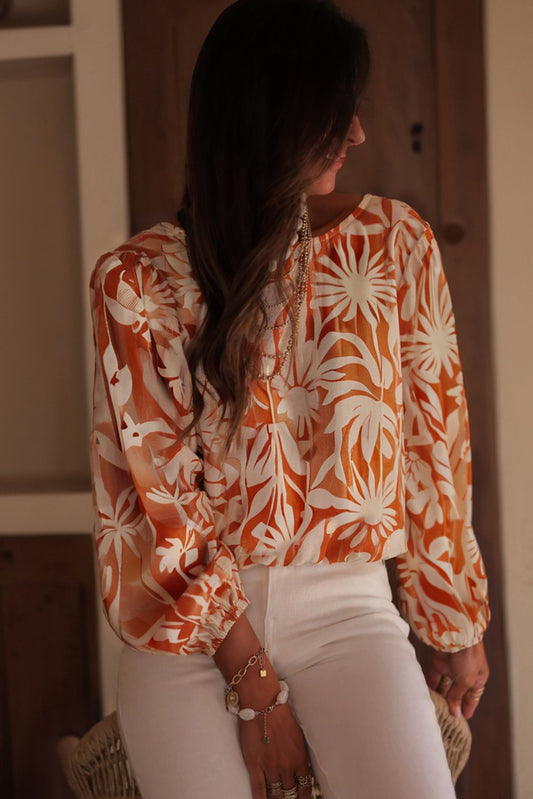 Knotted Open Back Blouse