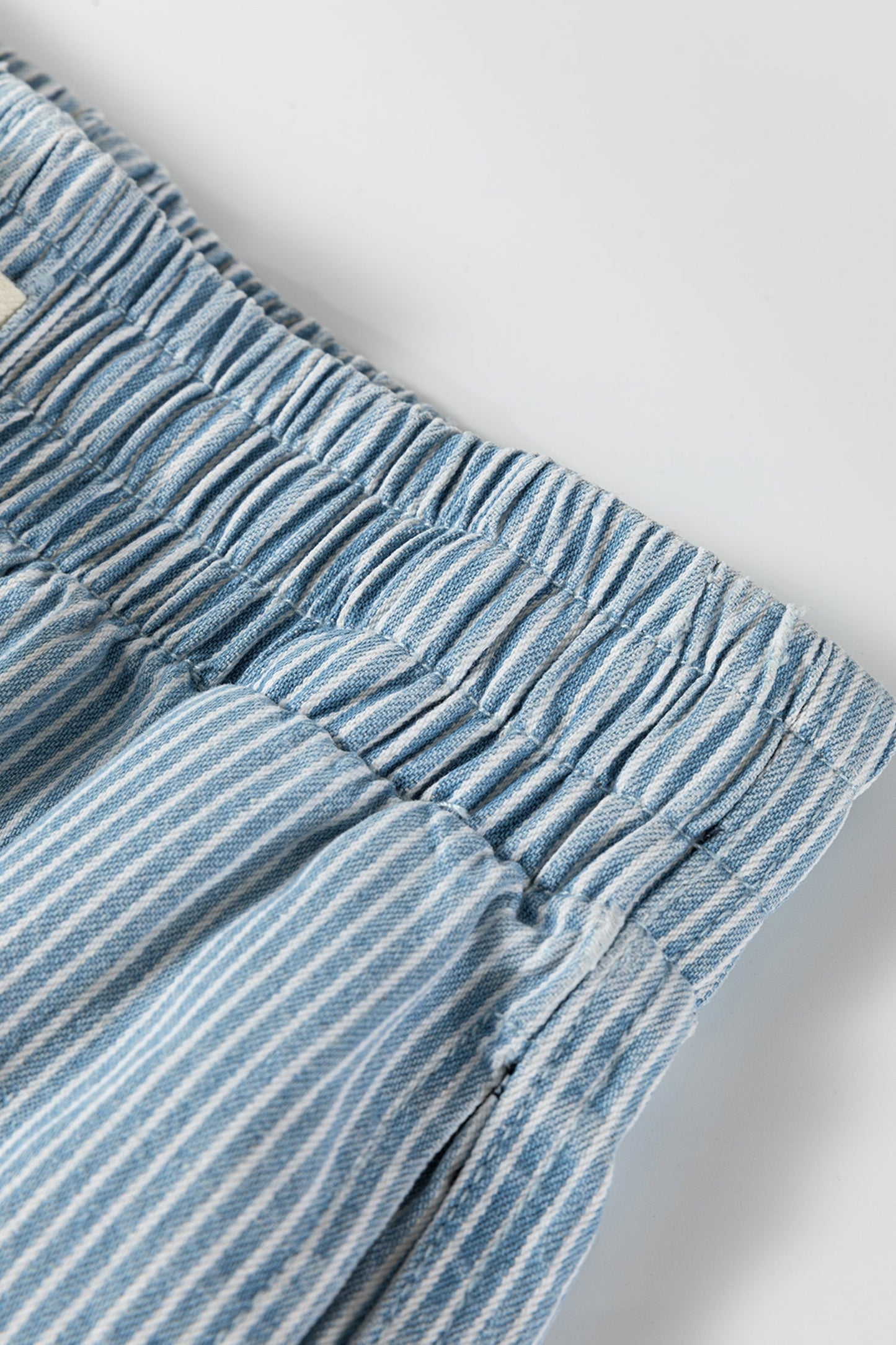 Honey Elastic Waist Shorts in sky blue