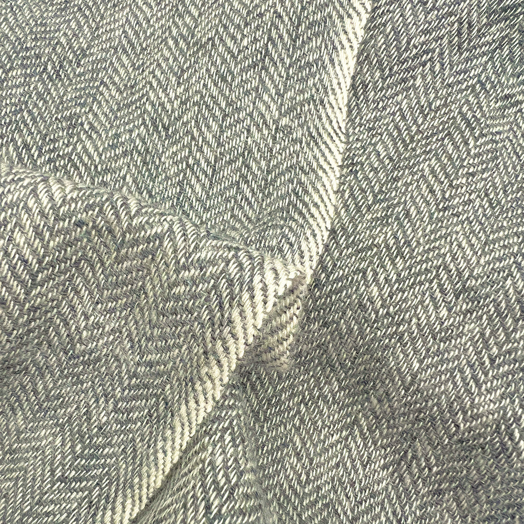 Charcoal Herringbone Cashmere Scarf-2