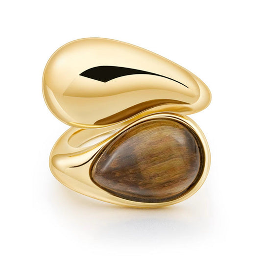 Cami Tiger Eye Stacked Ring