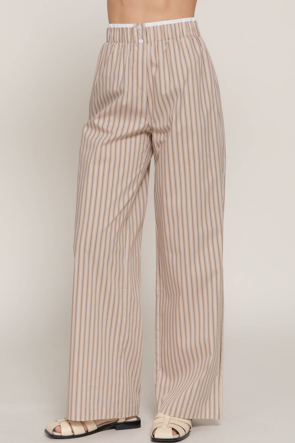 Lounge Line Boxer Pants in blue and brown