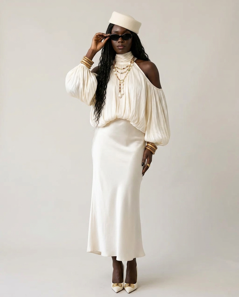 Refined Silk Midi Skirt in multiple colors