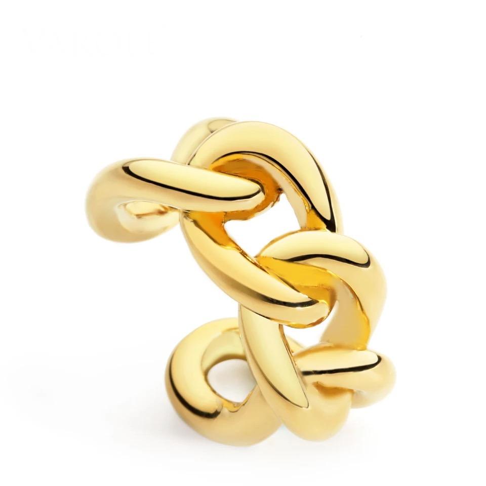 NEW - Mira Chain Ring in gold and silver