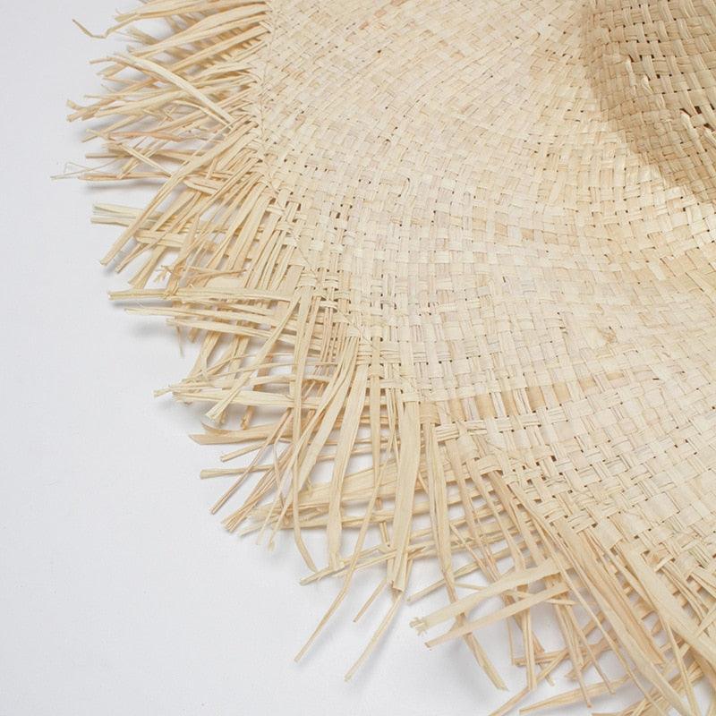 Foldable Handmade Vintage Straw Hat
