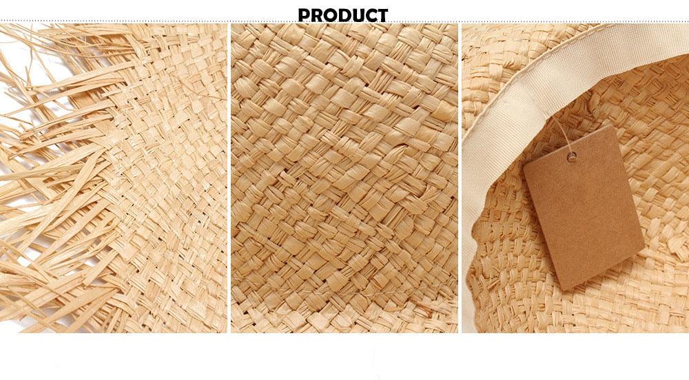 Foldable Handmade Vintage Straw Hat