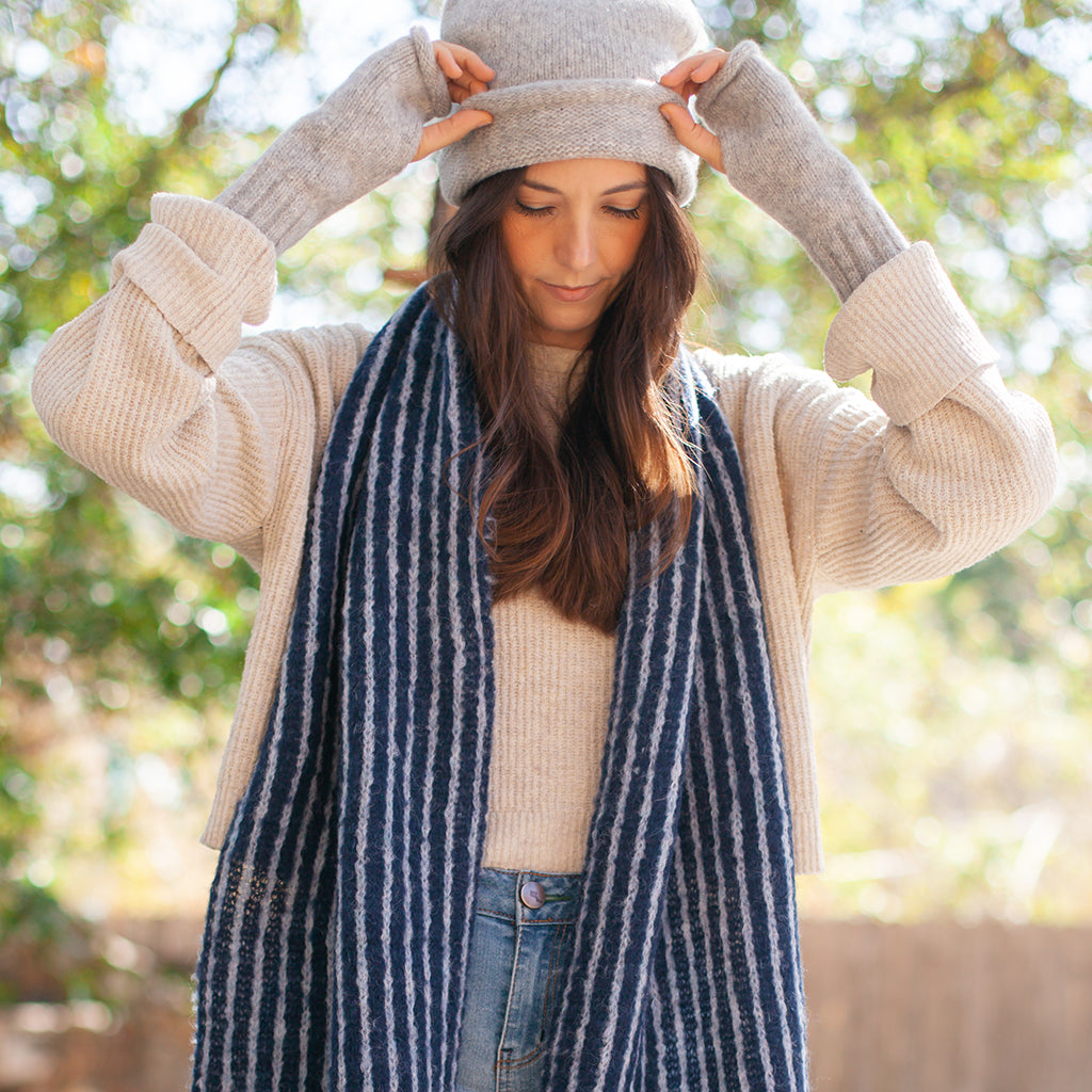 Essential Knit Alpaca Beanie in Gray