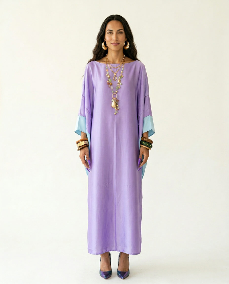 Loose Color Block Kaftan