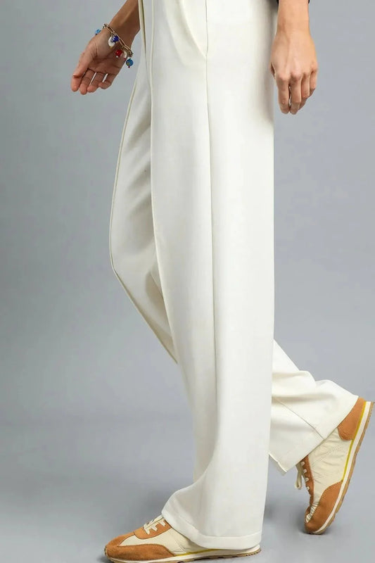 Umgee High Waisted Wide Leg Pants-1