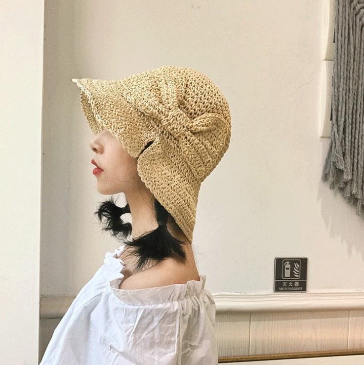 Modern UV Straw Bucket Sun Hat in multiple colors