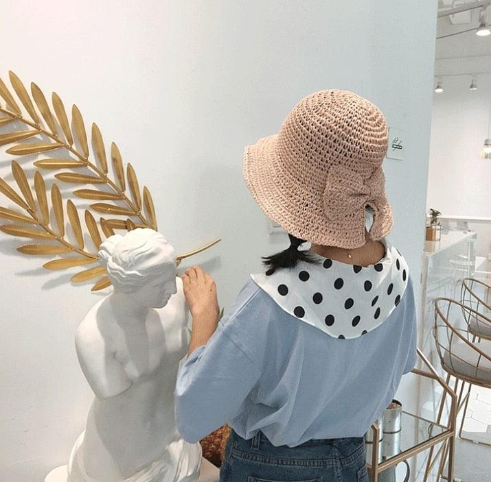 Modern UV Straw Bucket Sun Hat in multiple colors