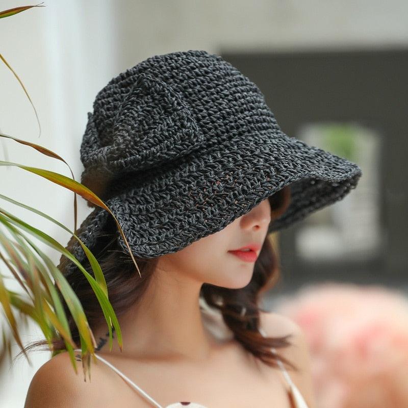Modern UV Straw Bucket Sun Hat in multiple colors