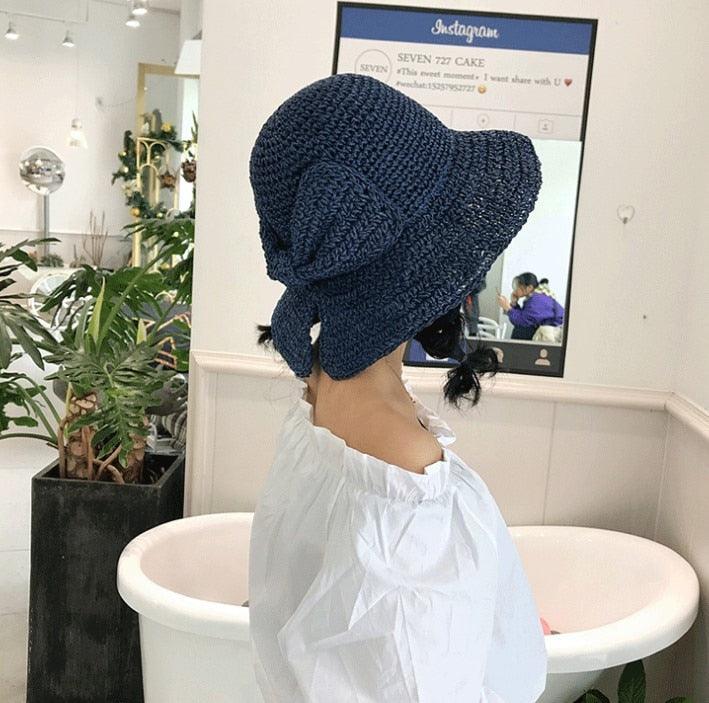 Modern UV Straw Bucket Sun Hat in multiple colors