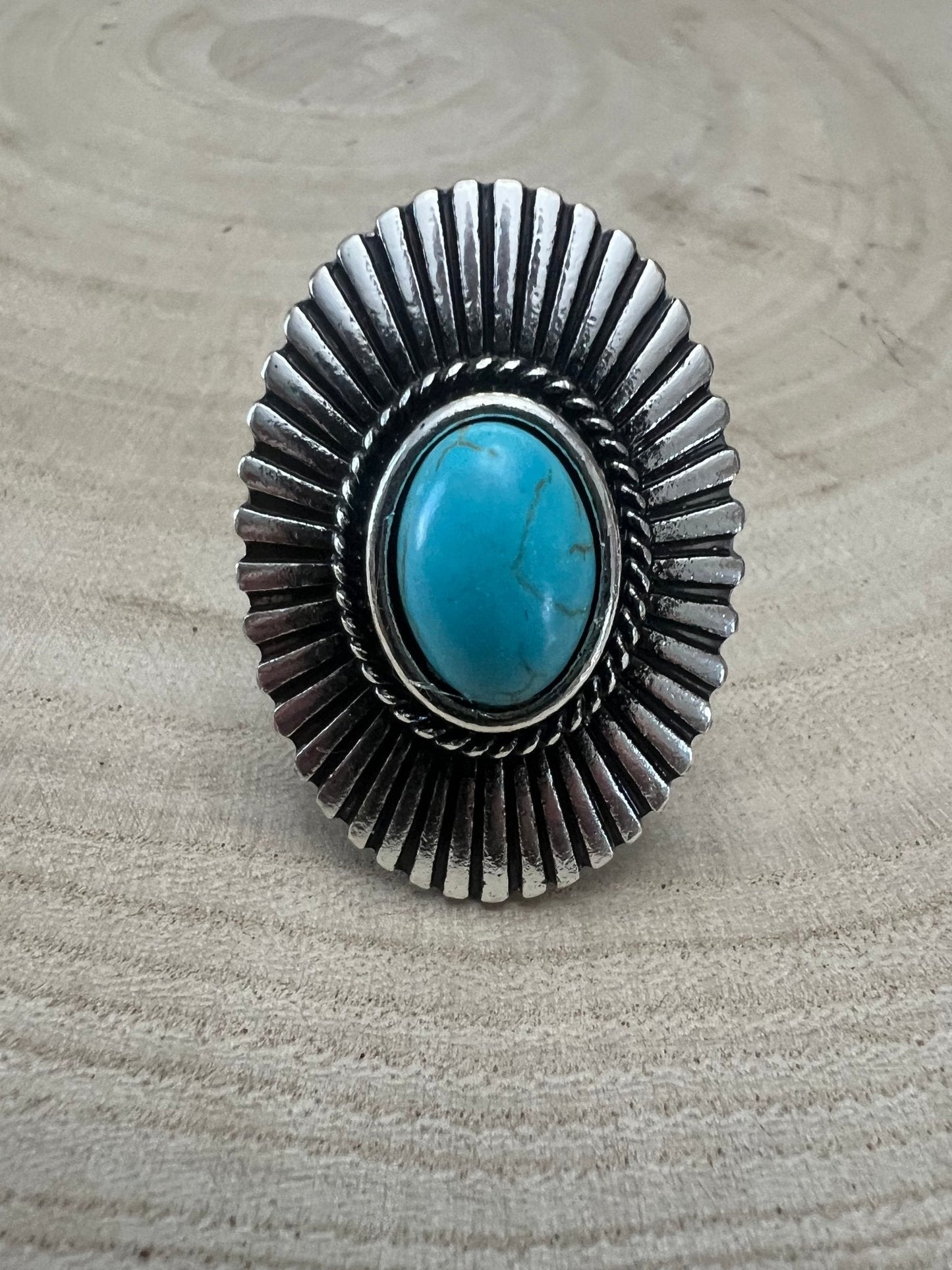 Western Concho Adjustable Statement Ring