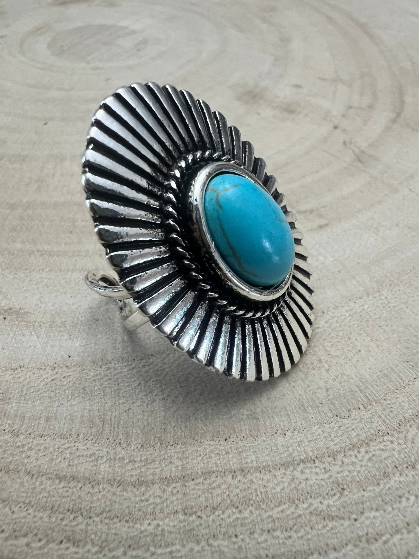 Western Concho Adjustable Statement Ring