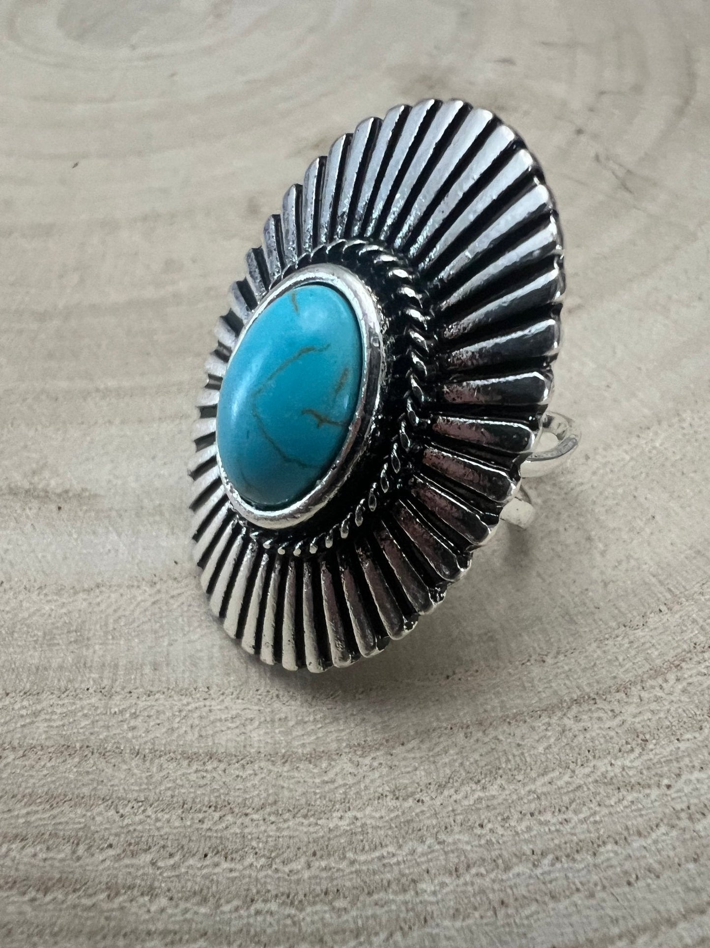 Western Concho Adjustable Statement Ring