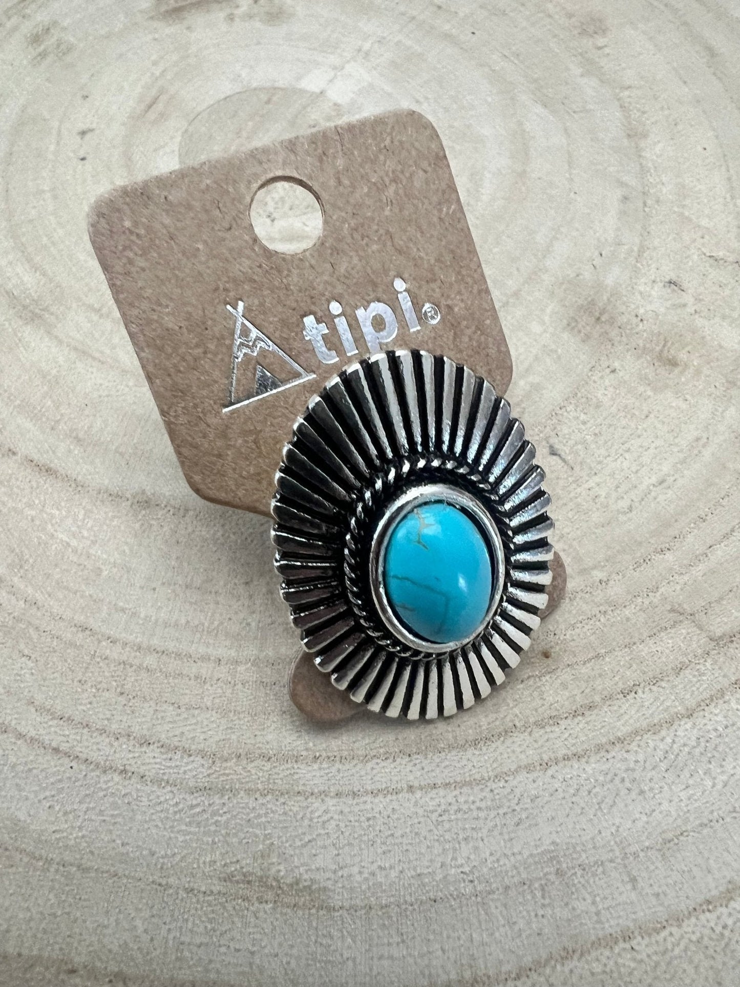 Western Concho Adjustable Statement Ring