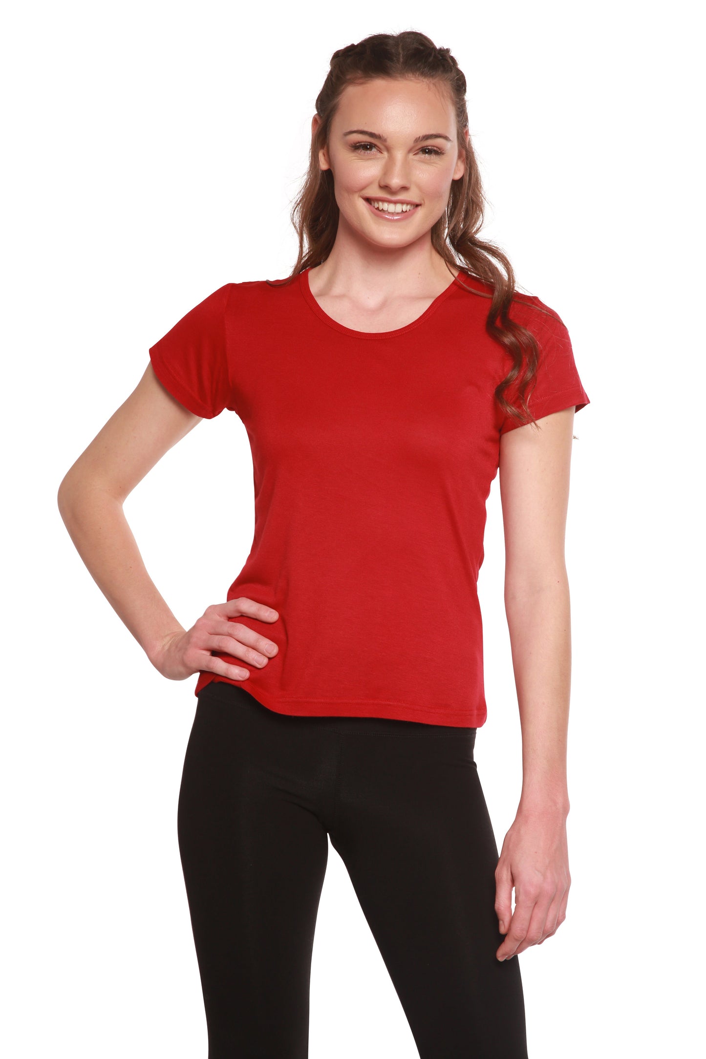 Organic Bamboo/Cotton Scoop Neck Tee in multiple colors