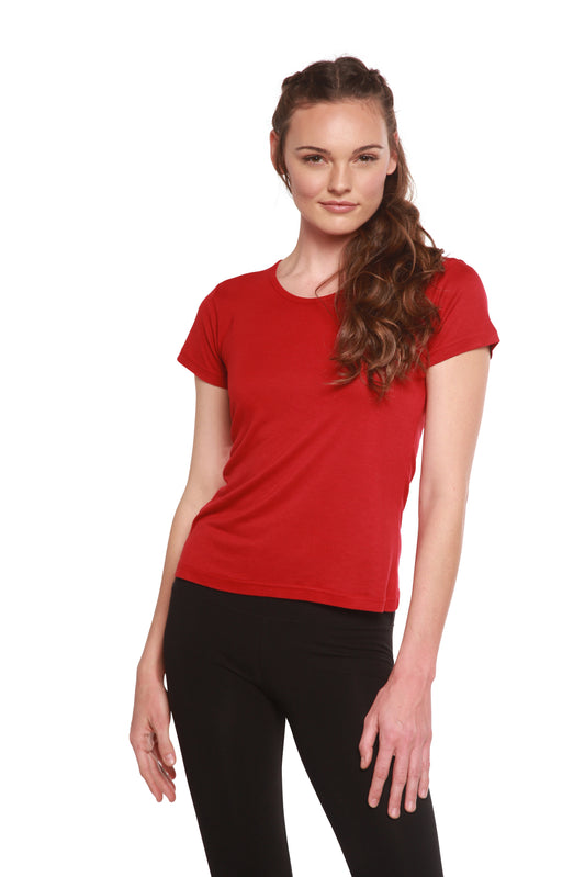 Organic Bamboo/Cotton Scoop Neck Tee in multiple colors