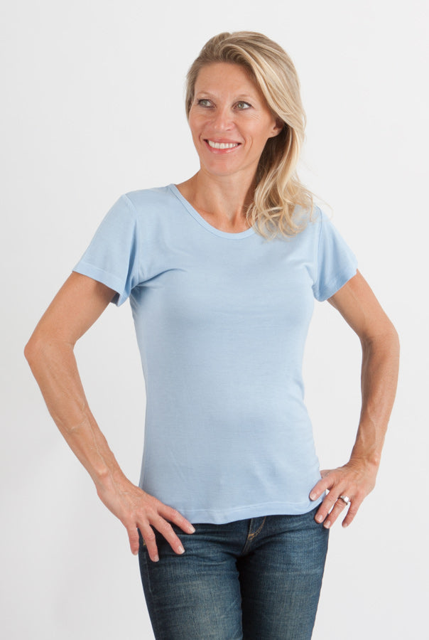 Organic Bamboo/Cotton Scoop Neck Tee in multiple colors