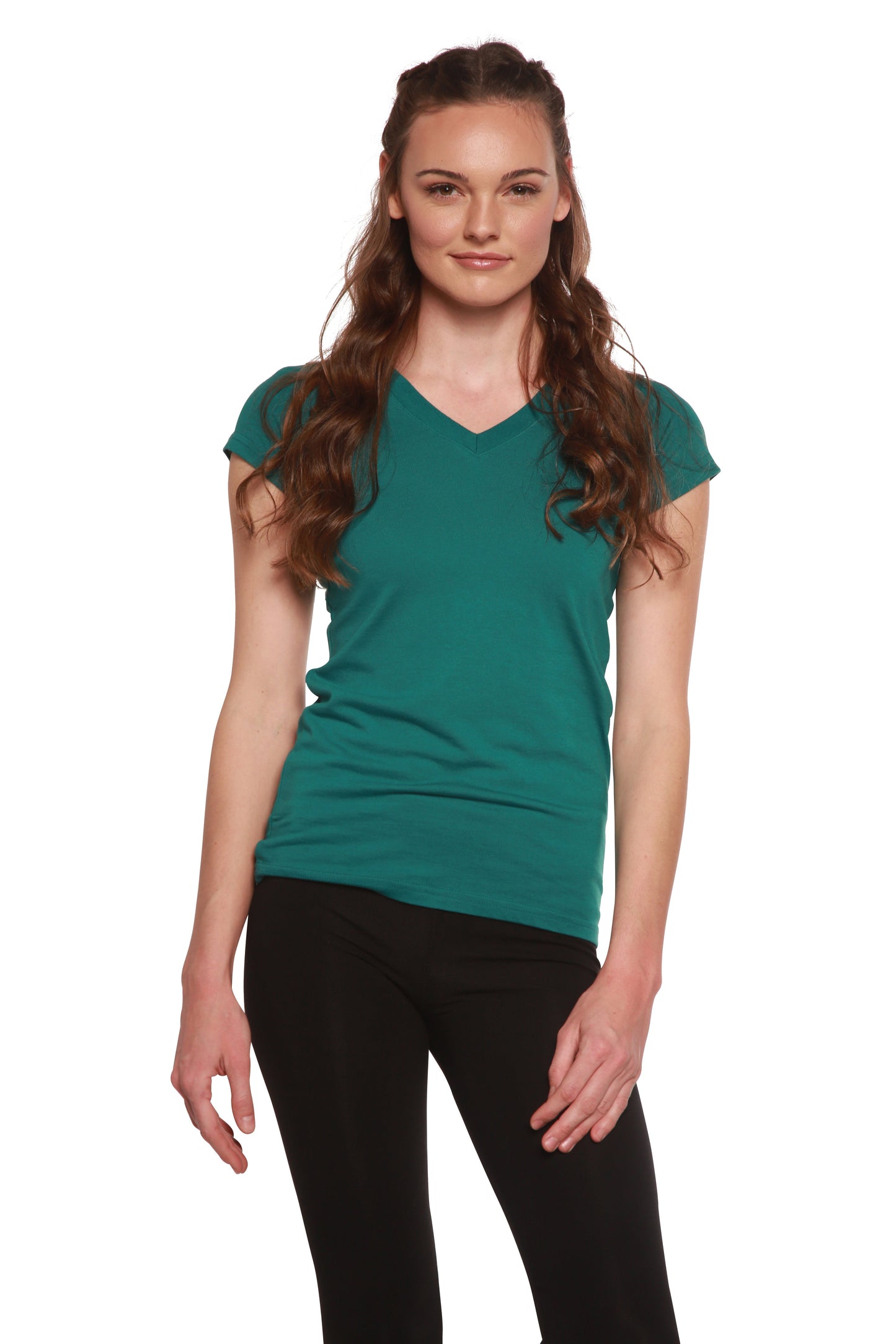 Organic Bamboo Cotton V-Neck Tee