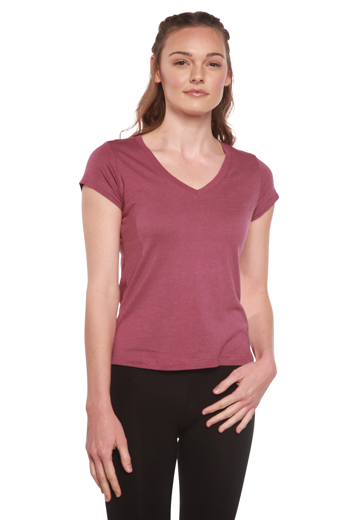 Organic Bamboo Cotton V-Neck Tee