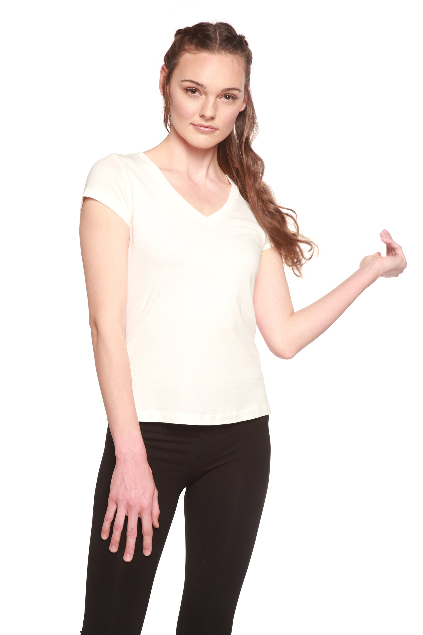 Organic Bamboo Cotton V-Neck Tee