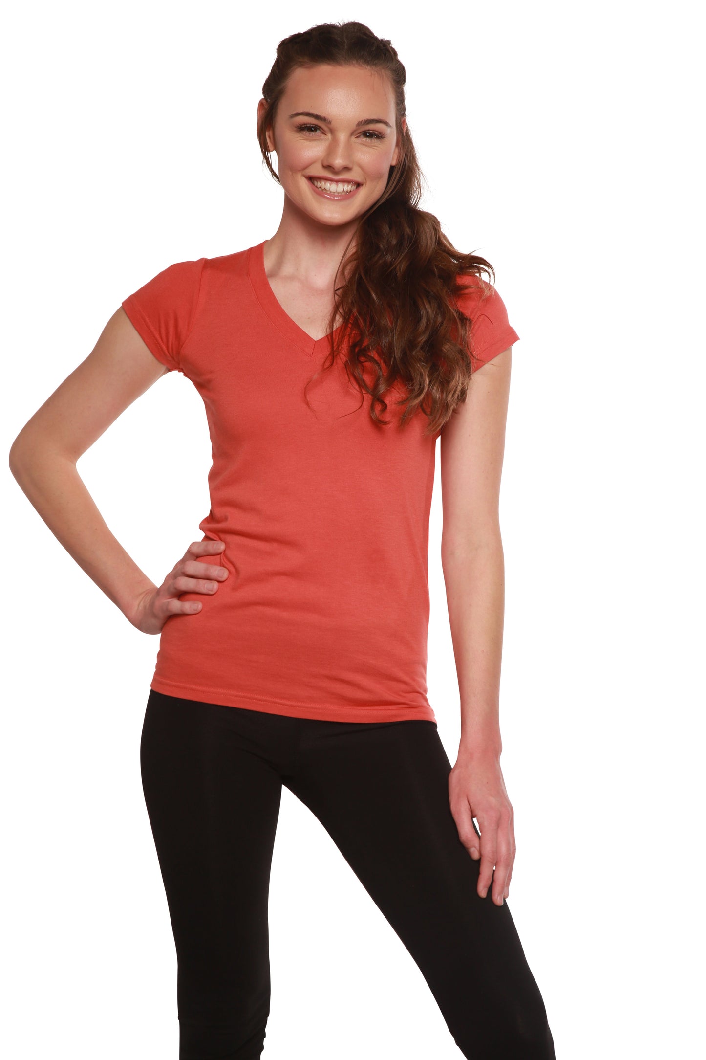 Organic Bamboo Cotton V-Neck Tee