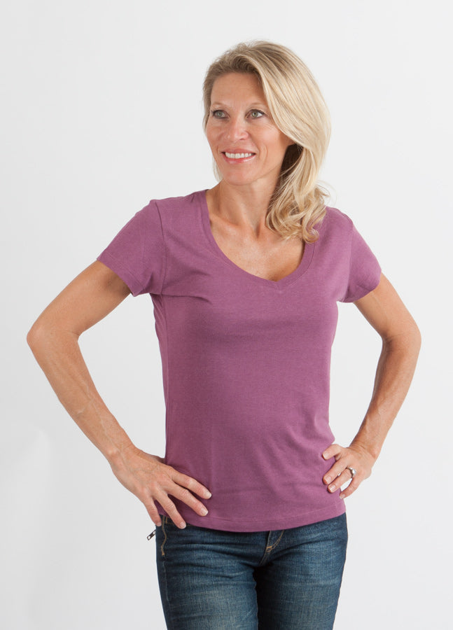 Organic Bamboo Cotton V-Neck Tee