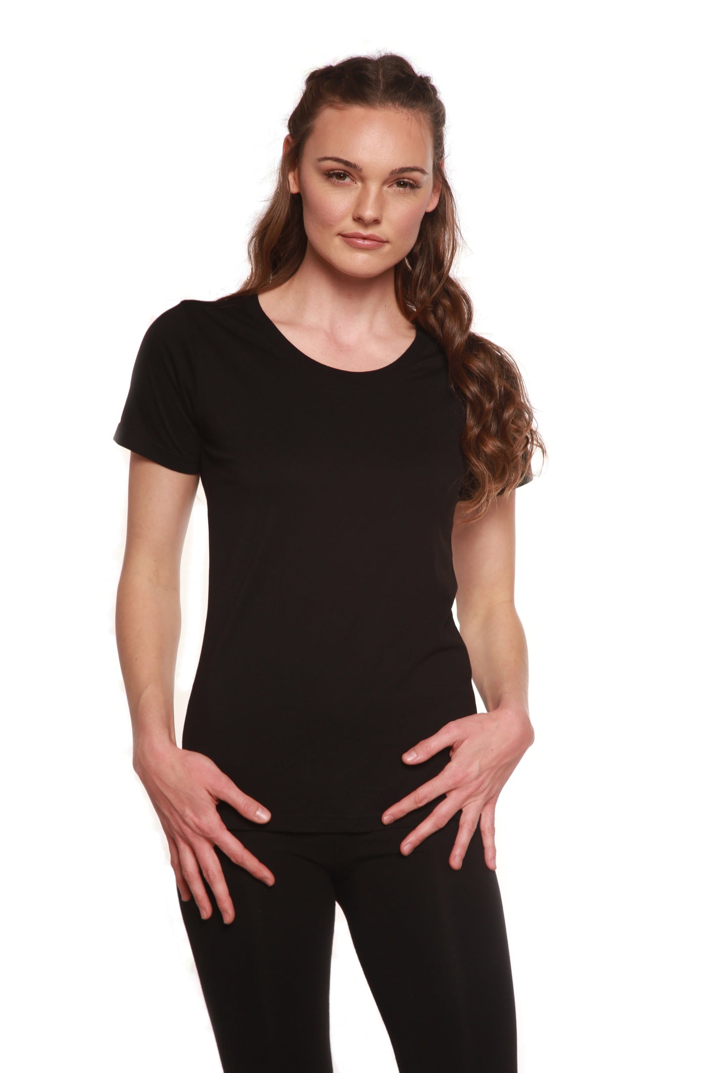 Organic Bamboo/Cotton Scoop Neck Tee inmultiple colors